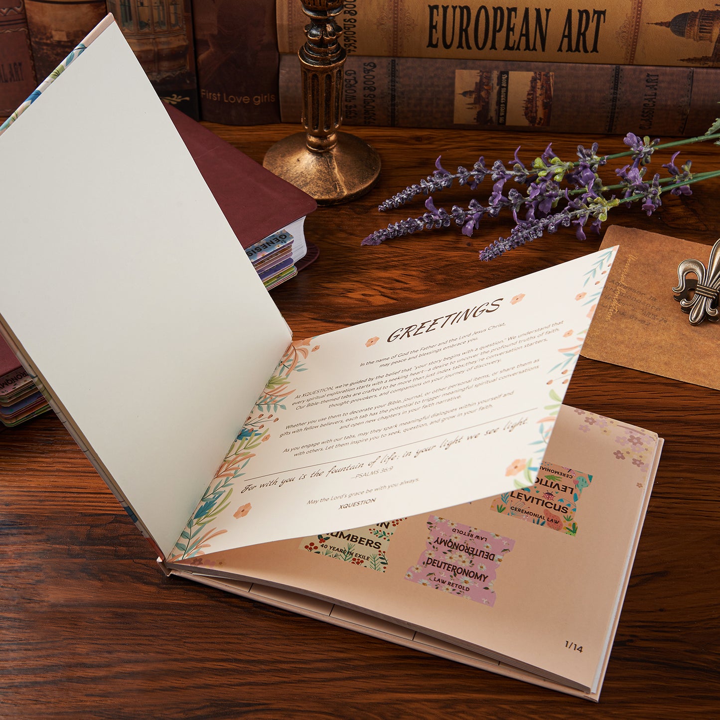 Floral Bible Tabs for Women, Bible Index Tabs Booklet, 66 Tabs with Chapter Titles and Summaries, Alignment Guide, Petal Beauty Tabs, Waterproof Laminated Bible Study Gifts Supplies